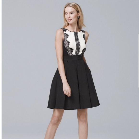 Robe Blouson White House Black Market - Motif Floral Noir Blanc Rose, Taille S, Occasion Très Bon état